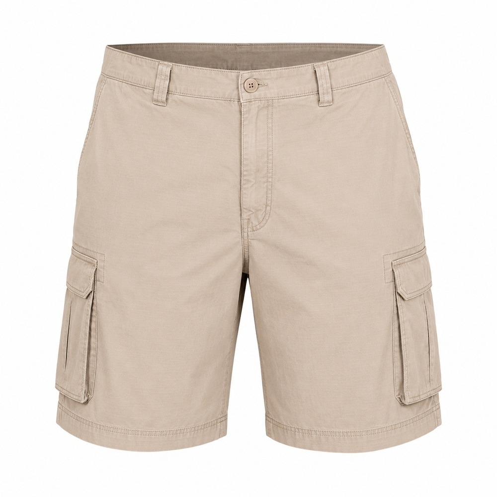 True Nation Cargo Shorts Men's 48 Khaki Ripstop Big Tall Utility Casual Gorpcore